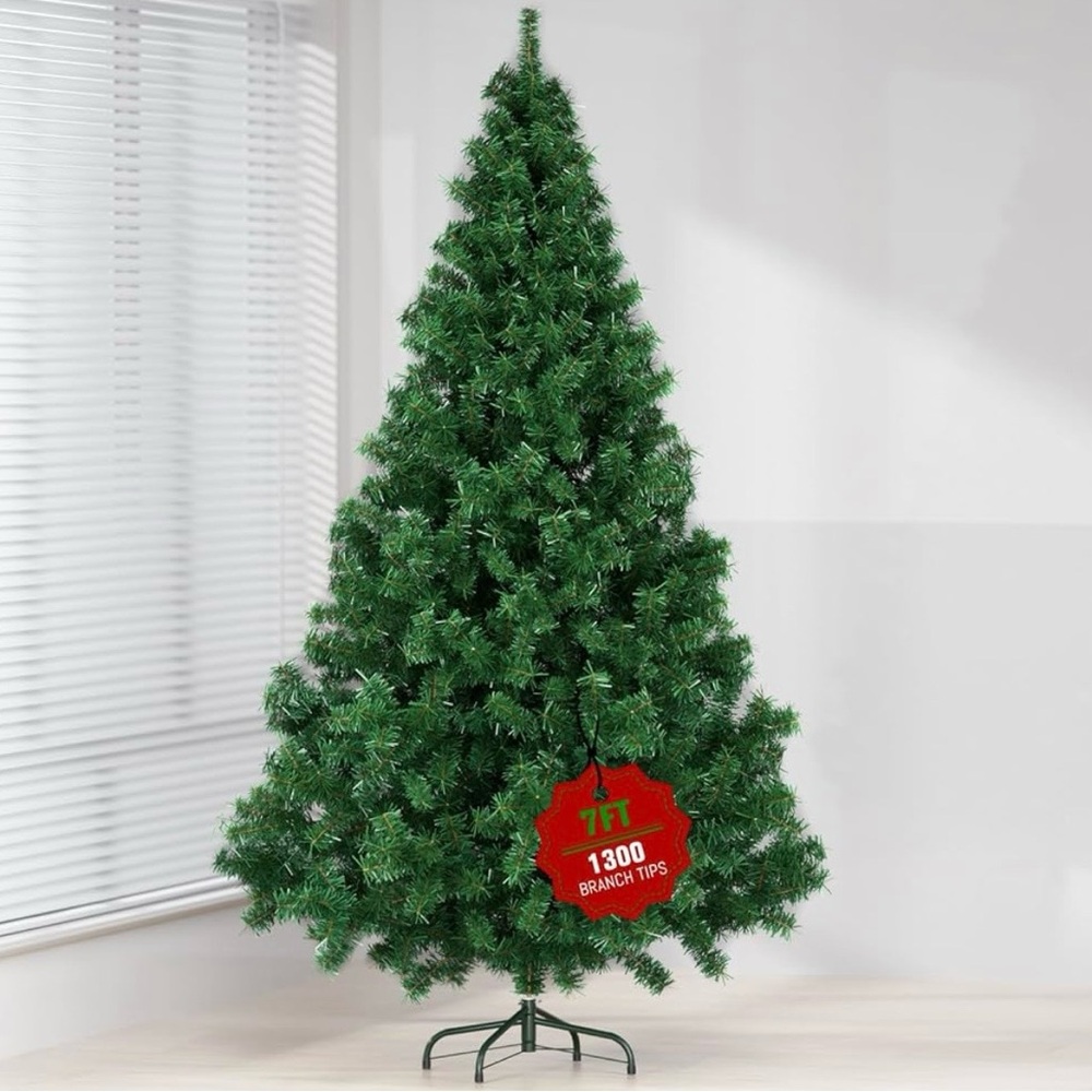 NEW IN BOX 7Ft Christmas Tree Artificial Christmas Tree with 1300 Branch Tips